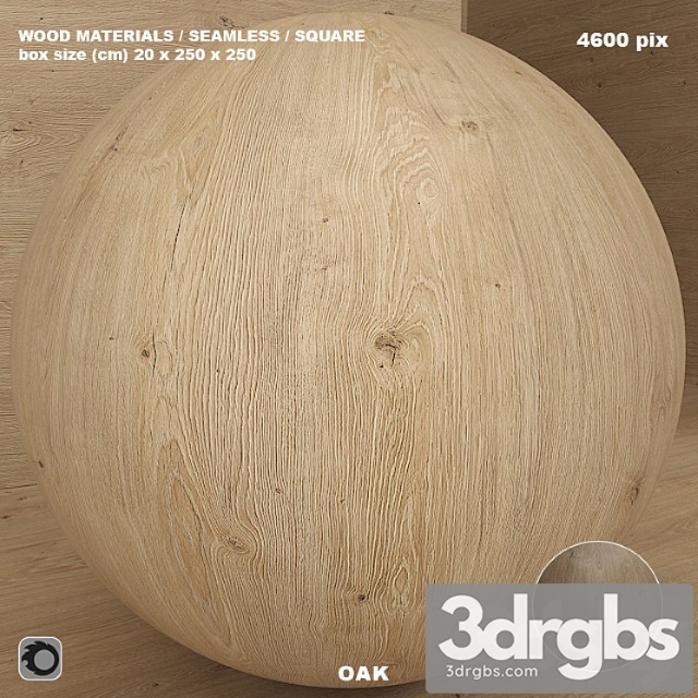 Wood oak material (seamless) – set 73 3dsmax Download - thumbnail 1