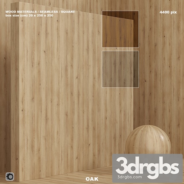 Wood oak material (seamless) – set 85 3dsmax Download - thumbnail 1