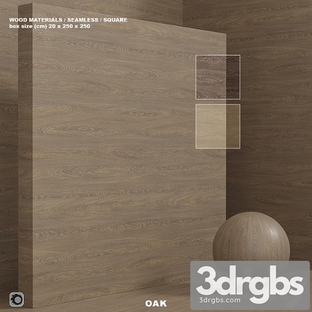Wood oak material (seamless) – set 90 3dsmax Download - thumbnail 1