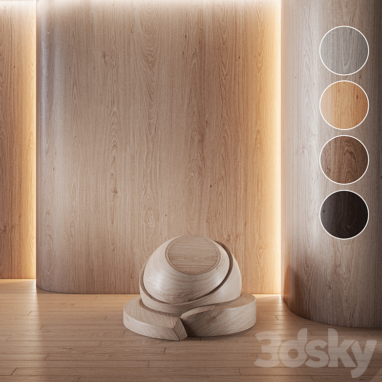 Wood Oak set (seamless) | laminate | Parquet | 07 3DS Max Model - thumbnail 1