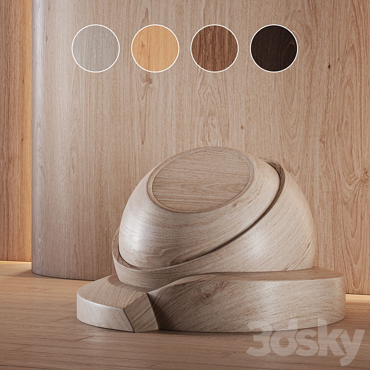 Wood Oak set (seamless) | laminate | Parquet | 07 3DS Max Model - thumbnail 2