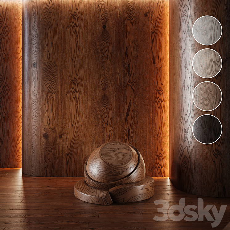 Wood Oak set (seamless) | laminate | Parquet #1 3DS Max Model - thumbnail 1