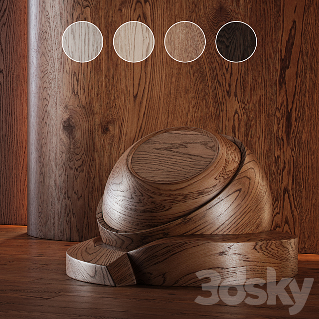 Wood Oak set (seamless) | laminate | Parquet #1 3DS Max Model - thumbnail 2