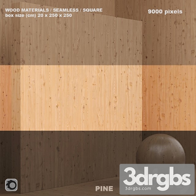 Wood pine solid (seamless) – set 48 3dsmax Download - thumbnail 1