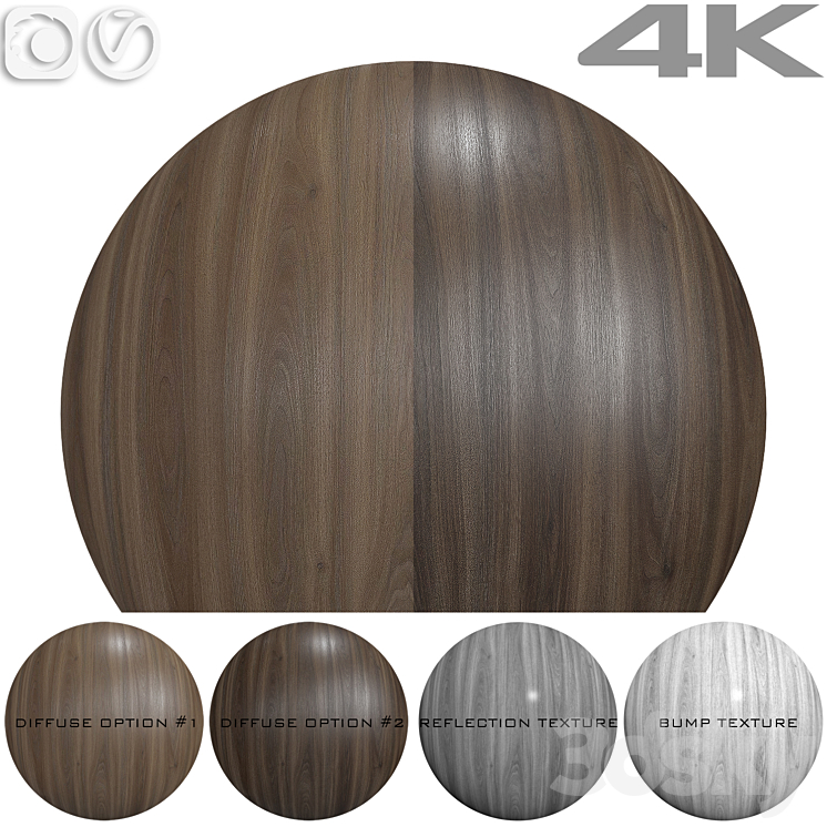 Wood texture – Walnut ?7 3DS Max - thumbnail 1