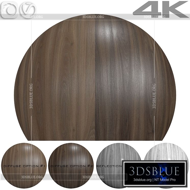 Wood texture – Walnut ?7 3DS Max - thumbnail 3