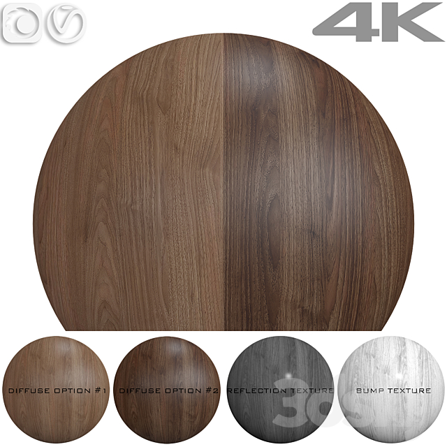 Wood texture – Walnut №1 3ds Max - thumbnail 1