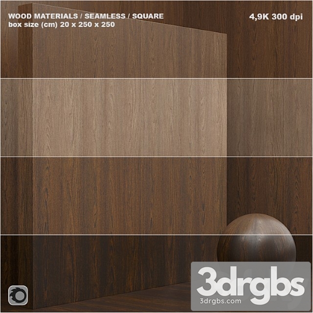 Wood veneer (seamless) – set 36 3dsmax Download - thumbnail 1