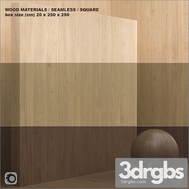 Wood veneer (seamless) – set 42 3dsmax Download - thumbnail 1