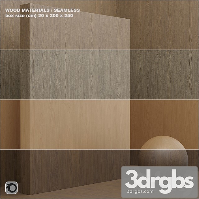 Wood veneer (seamless) – set 8 3dsmax Download - thumbnail 1