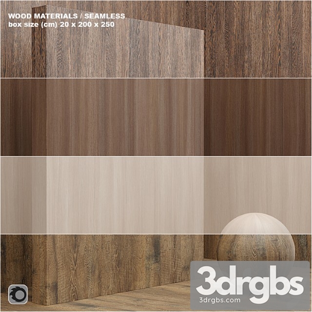 Wood veneer (seamless) – set 9 3dsmax Download - thumbnail 1
