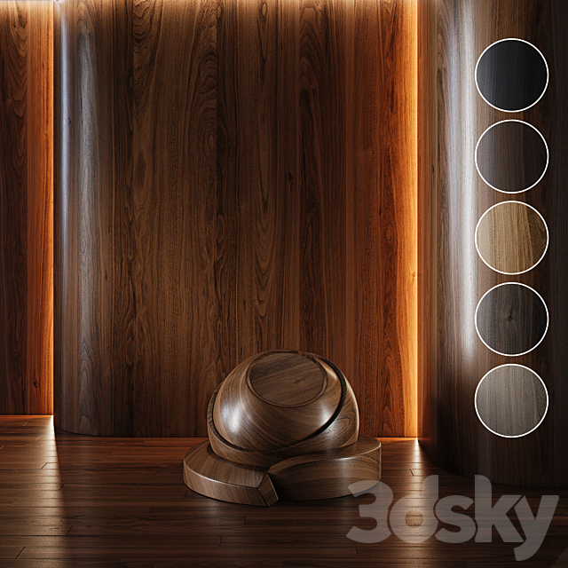 Wood Walnut set (seamless) | laminate | Parquet | 22 3ds Max - thumbnail 1