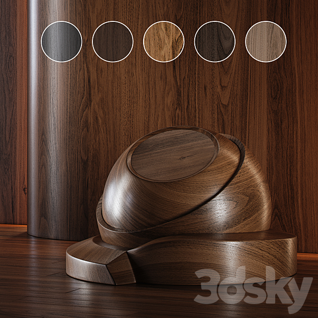 Wood Walnut set (seamless) | laminate | Parquet | 22 3ds Max - thumbnail 2