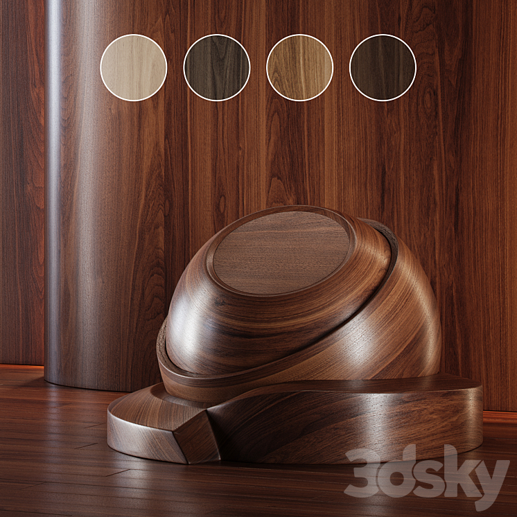 Wood Walnut set (seamless) | laminate | Parquet | fifteen 3DS Max - thumbnail 2