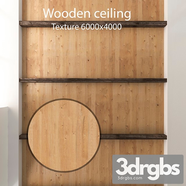 Wooden Ceiling With Beams 18 3dsmax Download - thumbnail 1