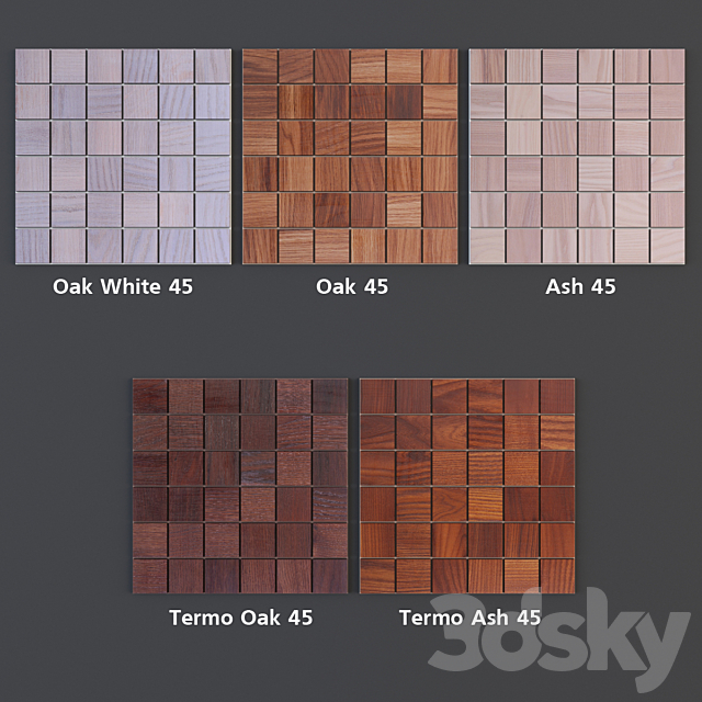 Wooden mosaic 3ds Max - thumbnail 2