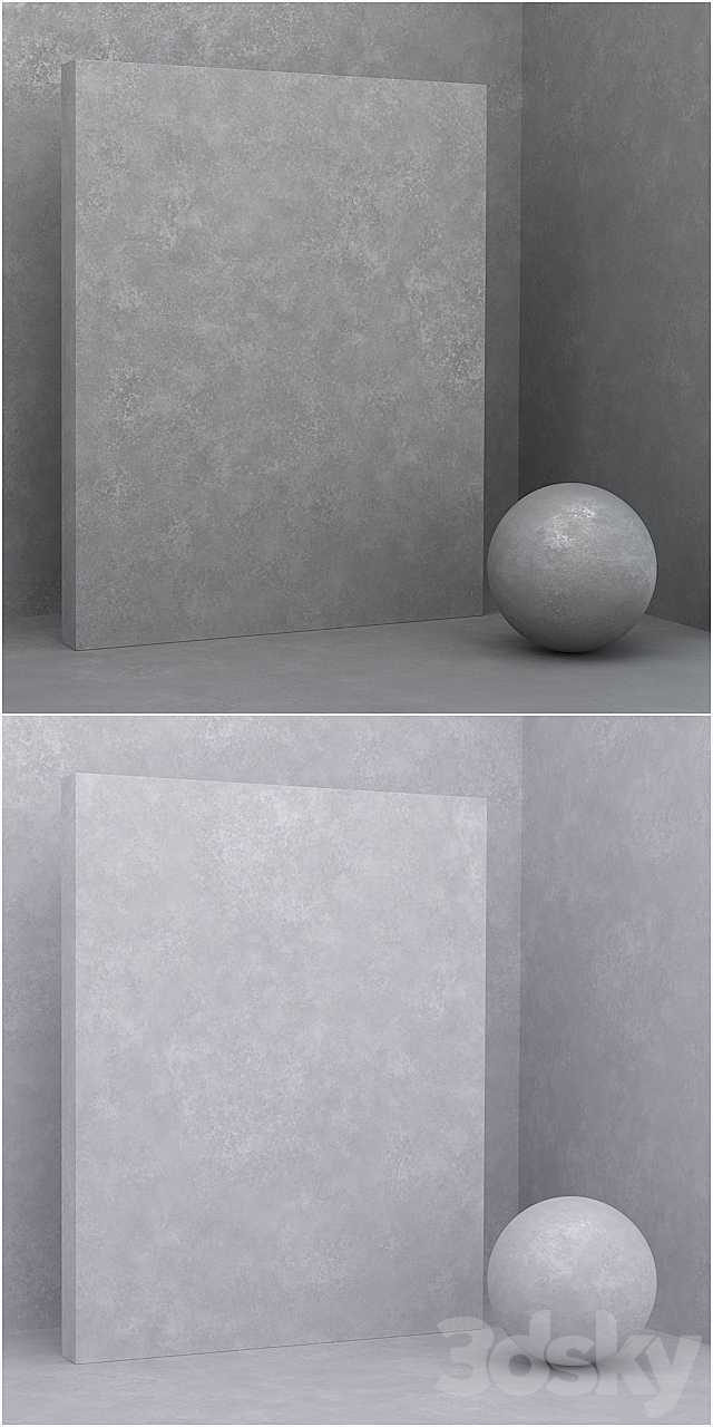 5 materials (seamless) – stone. plaster – set 19 3DSMax File - thumbnail 2