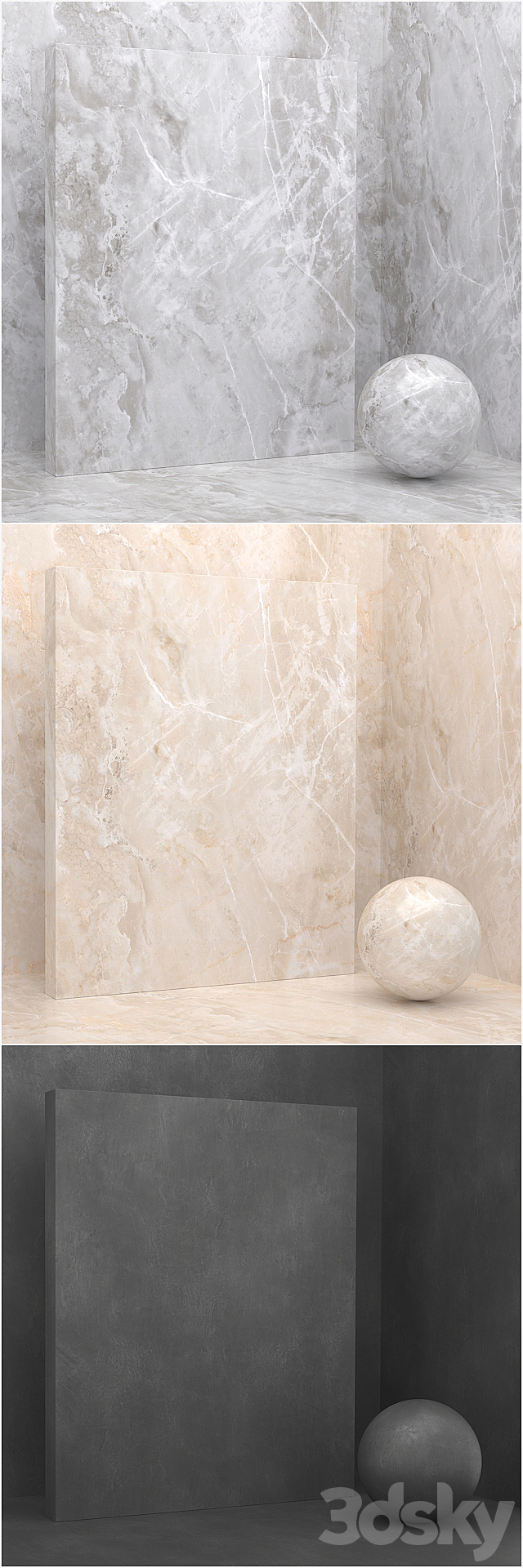 6 materials (seamless) – stone. plaster – set 23 3DSMax File - thumbnail 2