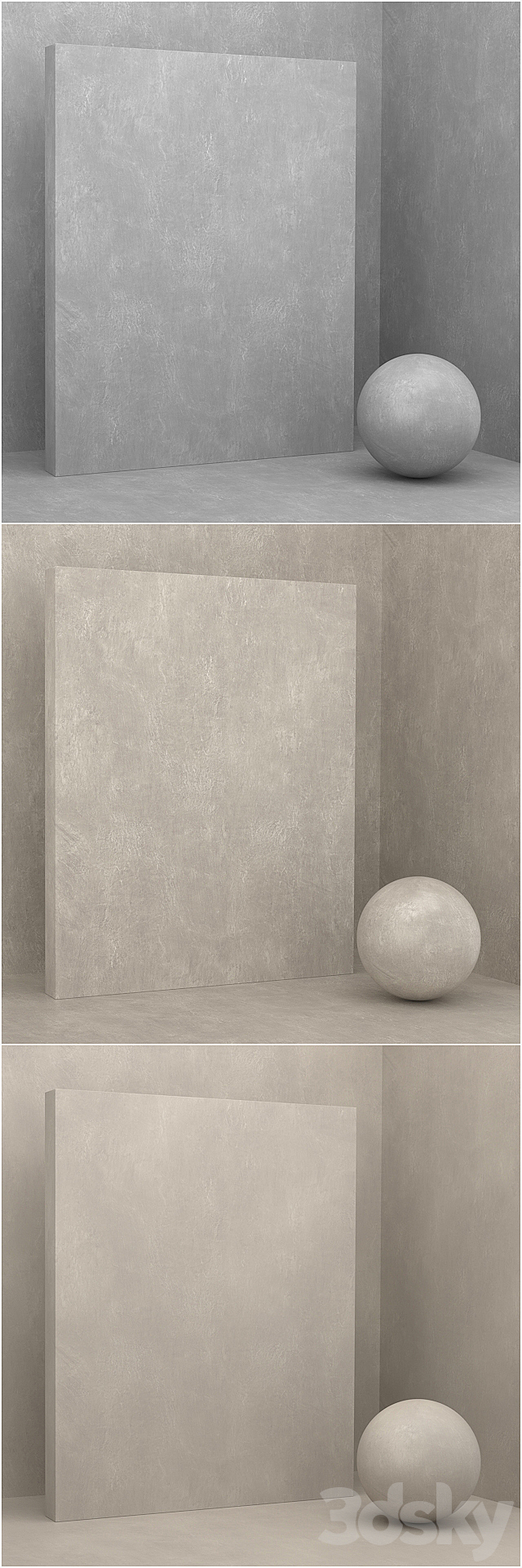 6 materials (seamless) – stone. plaster – set 23 3DSMax File - thumbnail 3