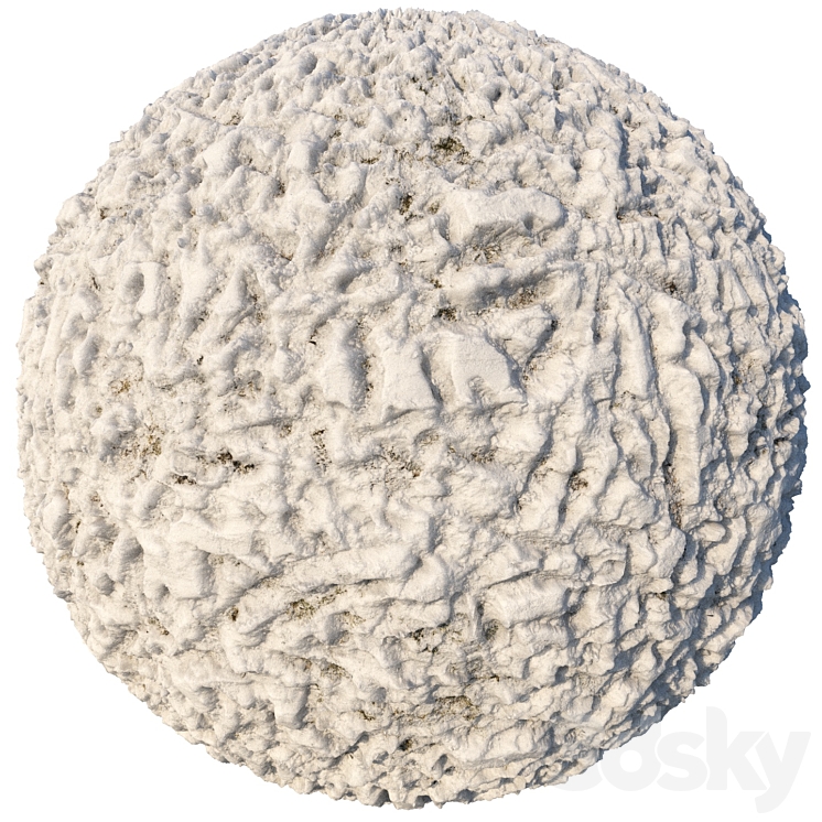 8k seamless snow square material 02 3DS Max Model - thumbnail 1