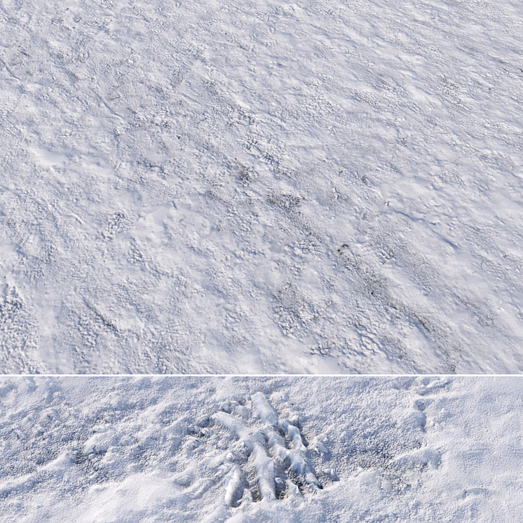 8k seamless snow square material 03 3DS Max Model - thumbnail 1