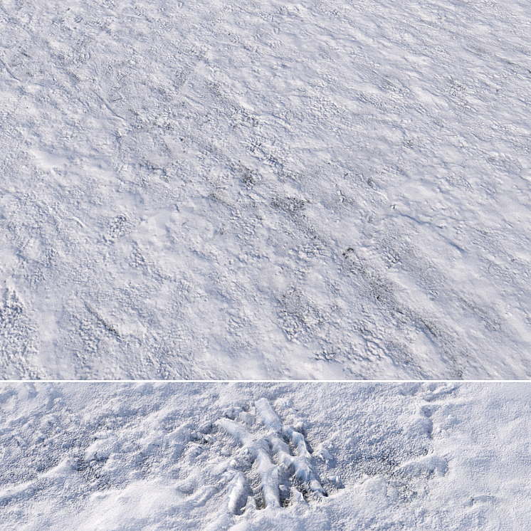 8k seamless snow square material 03 3DS Max - thumbnail 1