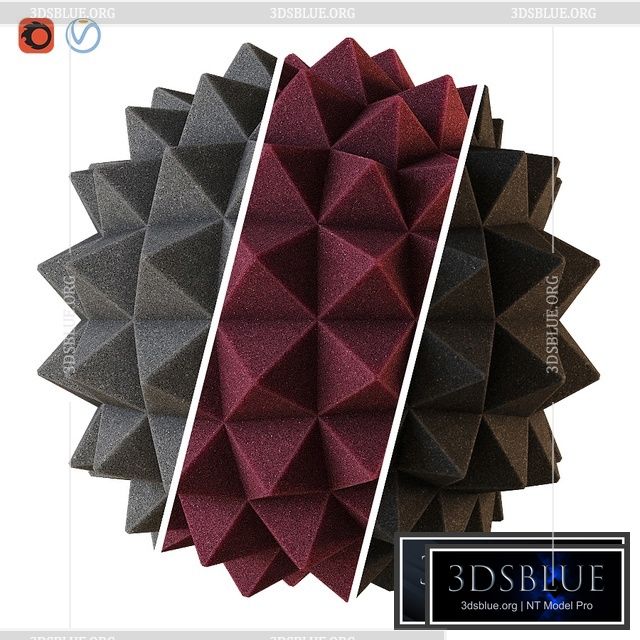 Acoustic foam material 3DS Max - thumbnail 3