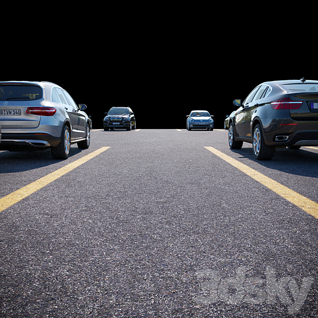 Asphalt 03 (Road) 3DS Max Model - thumbnail 4