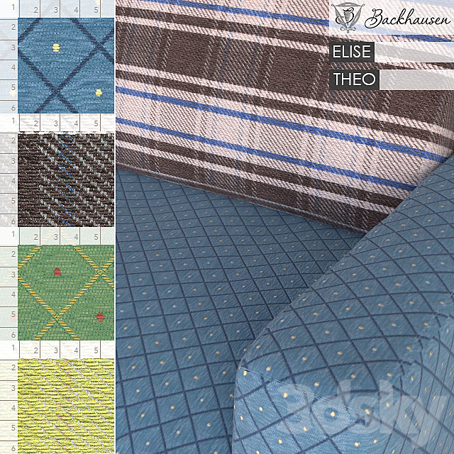 Backhausen Fabric ELISE. THEO 3DSMax File - thumbnail 1