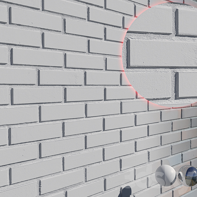 Brick cladding 3ds Max - thumbnail 2