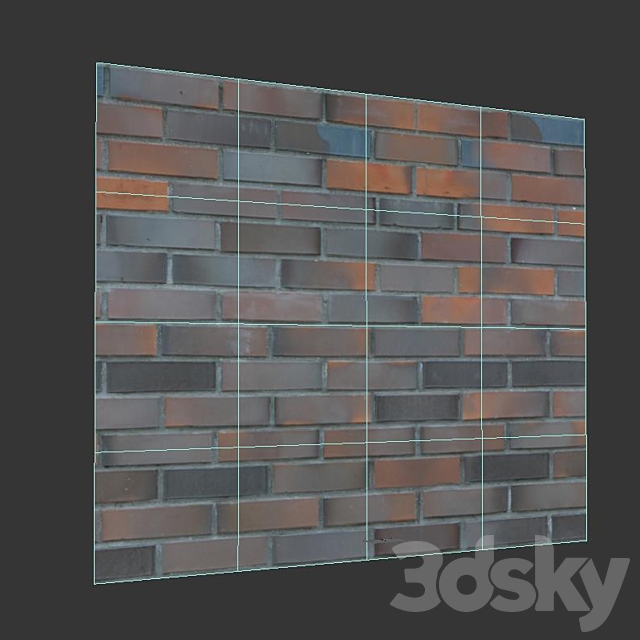 Brick cladding 3ds Max - thumbnail 3