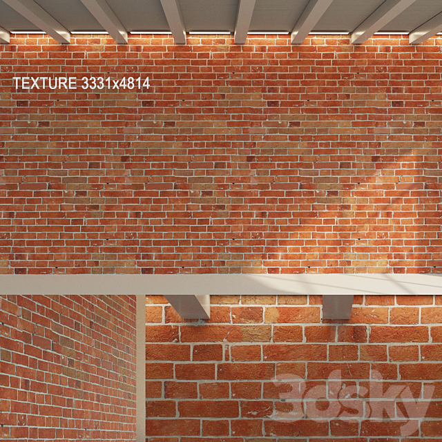 Brick wall (old brick) 6 3DSMax File - thumbnail 1