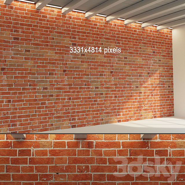 Brick wall (old brick) 6 3DSMax File - thumbnail 3