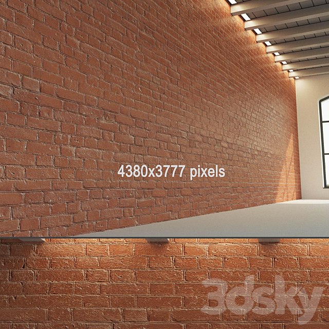 Brick wall (old brick dyed) 3DSMax File - thumbnail 1