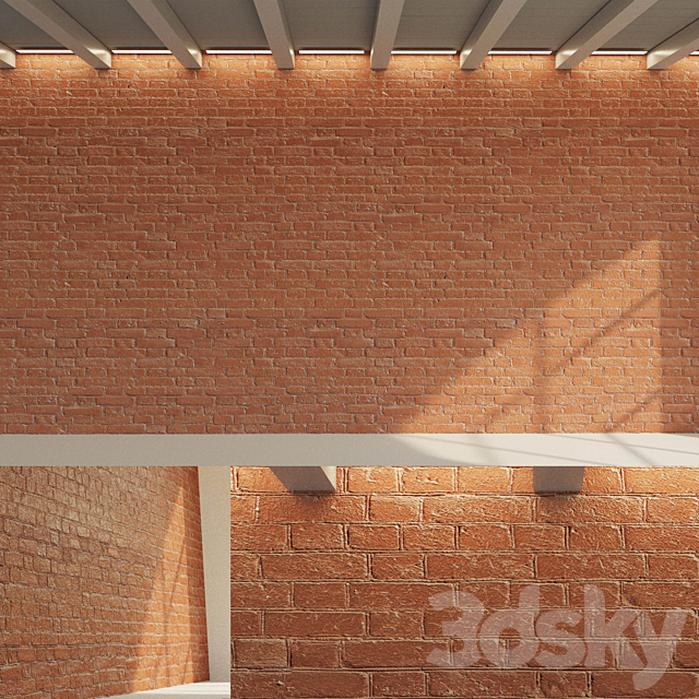 Brick wall (old brick dyed) 3DSMax File - thumbnail 2