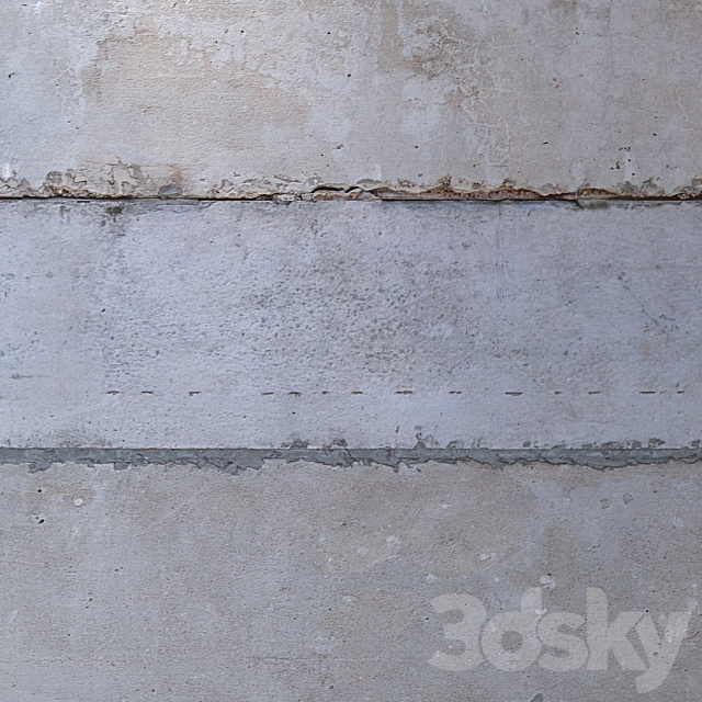 Concrete wall 319 3ds Max - thumbnail 3