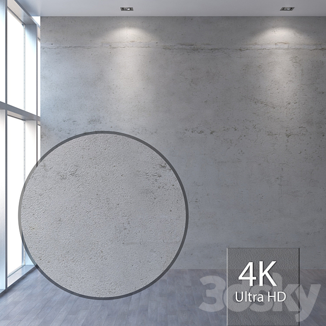 Concrete wall 353 3ds Max - thumbnail 1