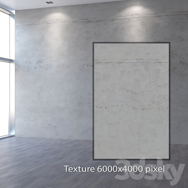 Concrete wall 353 3ds Max - thumbnail 2