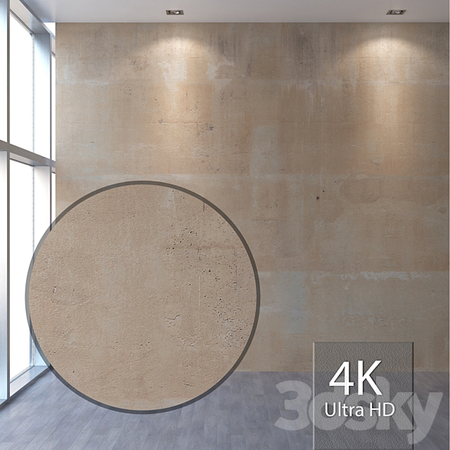 Concrete wall 390 3ds Max - thumbnail 1