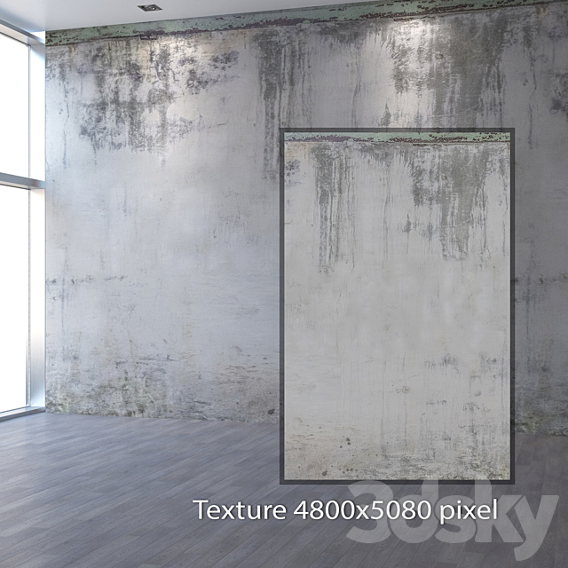 Concrete wall 482 3ds Max - thumbnail 2