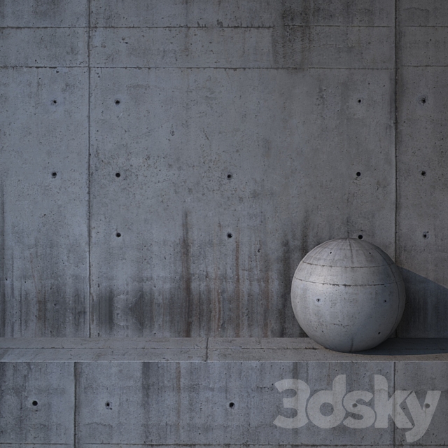 Concrete wall 78 3DSMax File - thumbnail 1