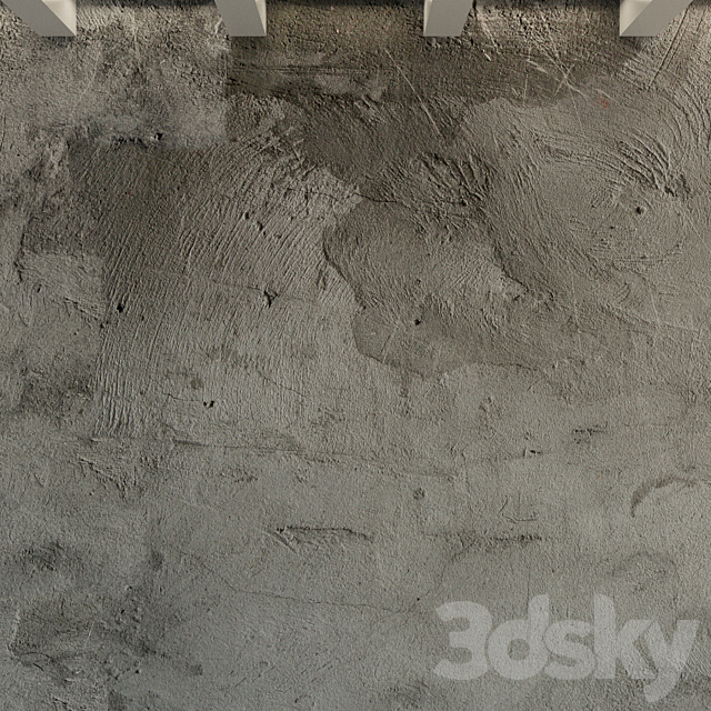 Concrete wall. Old concrete. 90 3DS Max Model - thumbnail 2