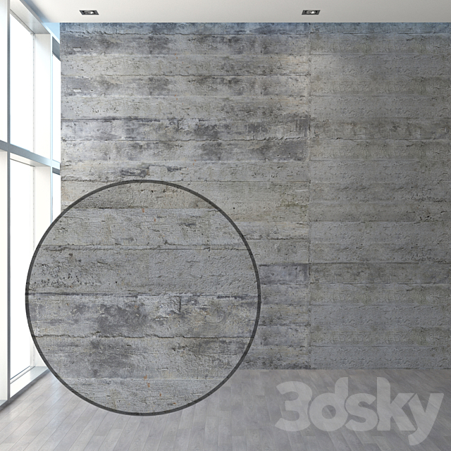 Concrete with traces of formwork 3DS Max Model - thumbnail 1