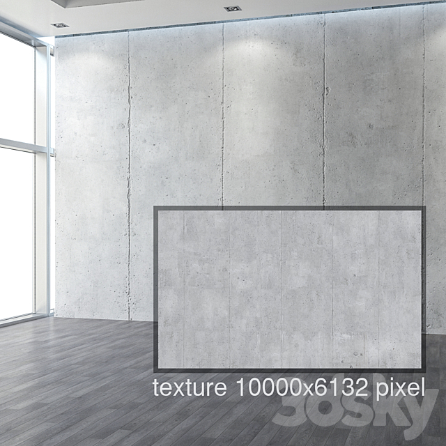 Concrete with vertical seam 3DS Max Model - thumbnail 2