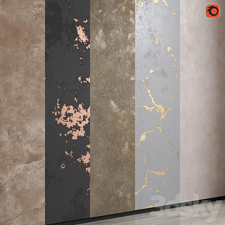 Decorative plaster collection 1 3DS Max Model - thumbnail 1