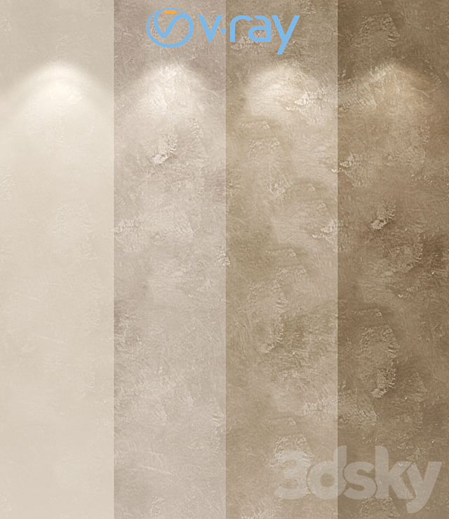 Decorative plaster in loft style single-layer variant 007 3ds Max - thumbnail 2