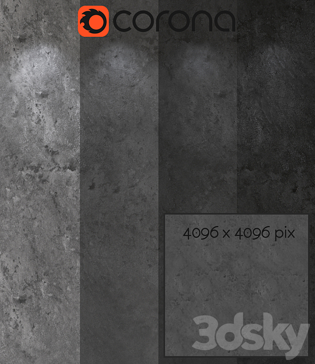 Decorative plaster in loft style single-layer variant 012 3DS Max Model - thumbnail 3