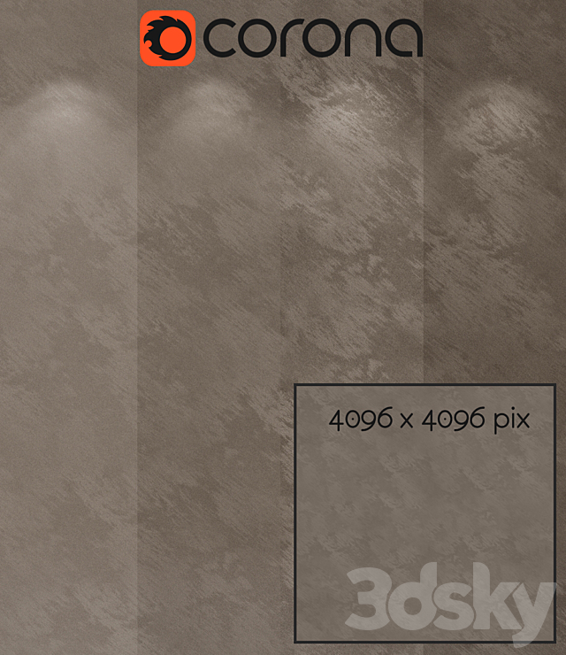 Decorative plaster single layer version 306 3DS Max Model - thumbnail 3