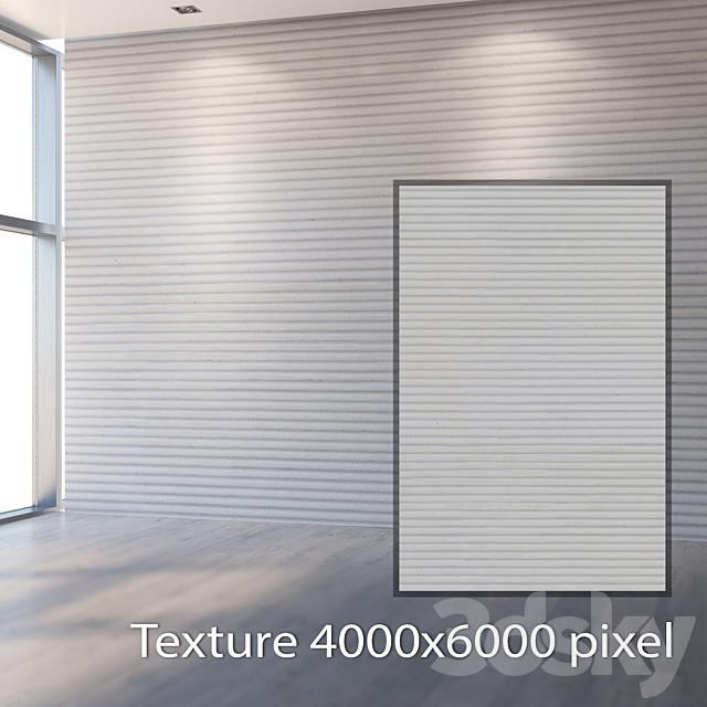 Fluted wall 822 3ds Max - thumbnail 2