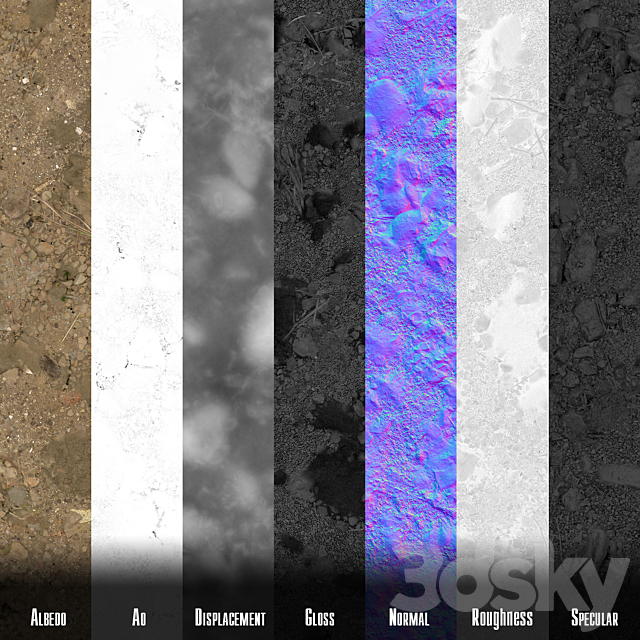 Ground soil_05 3ds Max - thumbnail 3